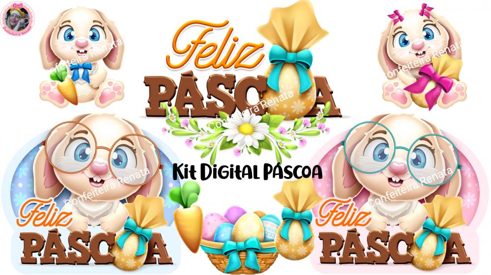 Arquivo de Corte Páscoa para Menina Rosa e para Menino Azul em S