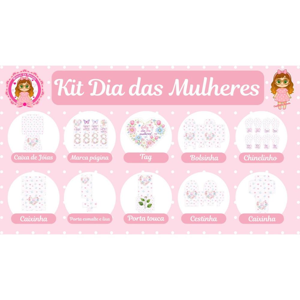 Arquivo de Corte Dia das Mulheres em Studio, PNG e PDF