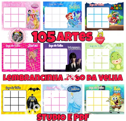 Lembrancinha Jogo da Velha Personalizado