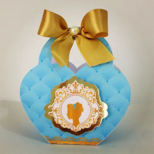 Arquivo de Corte Cinderela Azul e Dourado em Studio e pdf