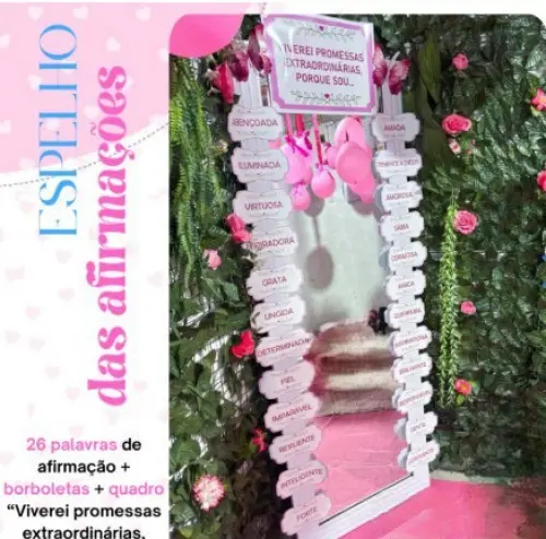 Moldura Painel Espelho das Afirmações Mulheres em PDF