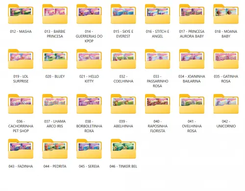 Mega Pack 50 Etiquetas Escolares Arquivo Digital em PNG e PDF