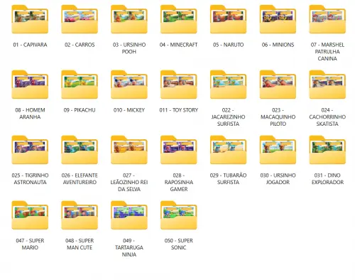 Mega Pack 50 Etiquetas Escolares Arquivo Digital em PNG e PDF