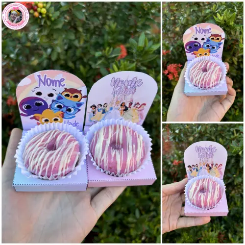 Modelo 1 – Vários Temas Porta 1 Donuts Arquivo Digital em PDF e PNG