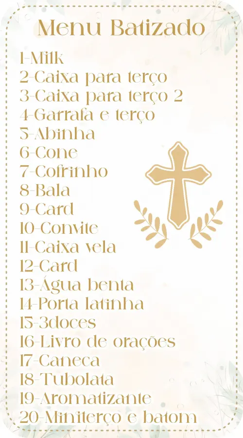 Arquivo de Corte Batizado Luxo em Studio e PDF