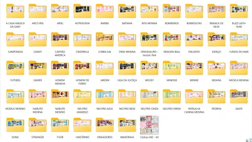 50 Temas Volta às Aulas – Combo Etiquetas Escolares e Encadern