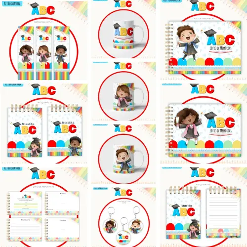 Kit Formatura ABC Arquivo Digital em PNG e PDF