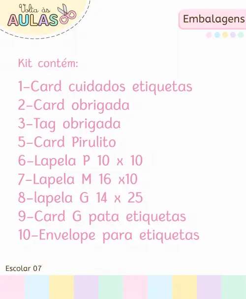 Arquivo de Corte Volta às Aulas em PDF e Studio