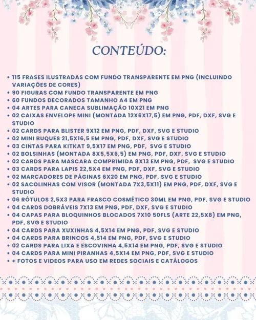 Arquivo de Corte Dia das Mulheres em PDF, PNG e Studio