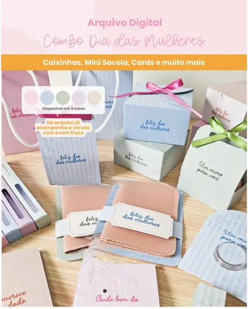 Arquivo de Corte Dia das Mulheres em PNG e PDF