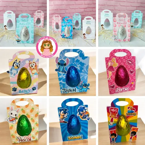 80 Artes – Arquivo de Corte Páscoa Porta Ovo de Páscoa 150g e