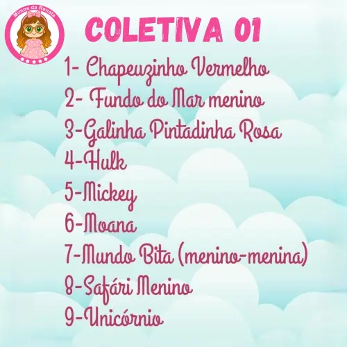 Coletiva 01 – 9 Temas Kit Festa Arquivo de Corte em Studio e PDF