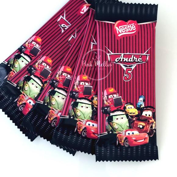 10 Barras de Chocolate - Lembrancinha Carros Disney
