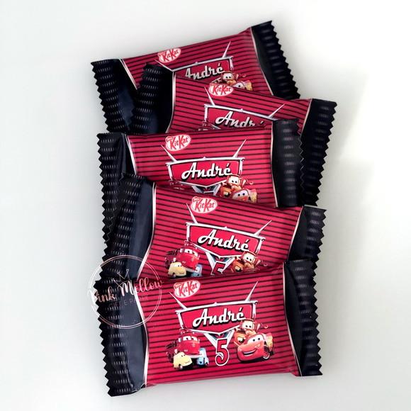 10 Kit Kat - Lembrancinha Carros Disney