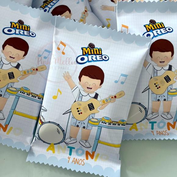 10 Mini Oreo Personalizado - Instrumentos Musicais