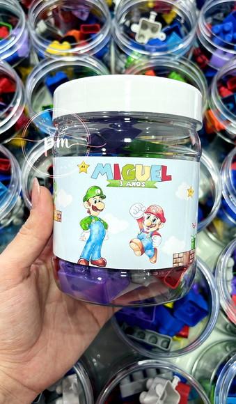 20 Lembrancinha Mários Bros - Blocos de Montar Personalizado