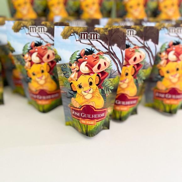 30 Lembrancinha Rei Leão - M&ms Personalizado