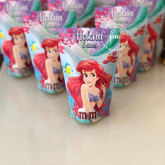 Lembrancinha a Pequena Sereia - M&ms Personalizado