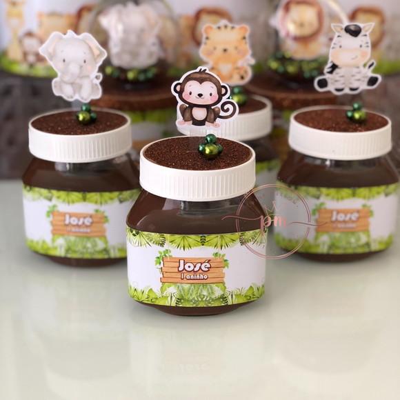 Nutella Personalizada - Lembrancinha Safari