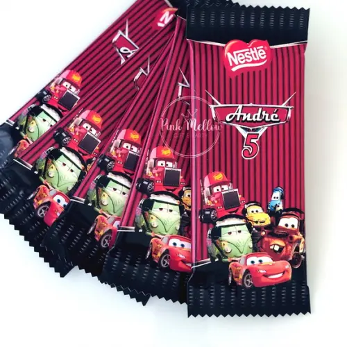 10 Barras de Chocolate - Lembrancinha Carros Disney