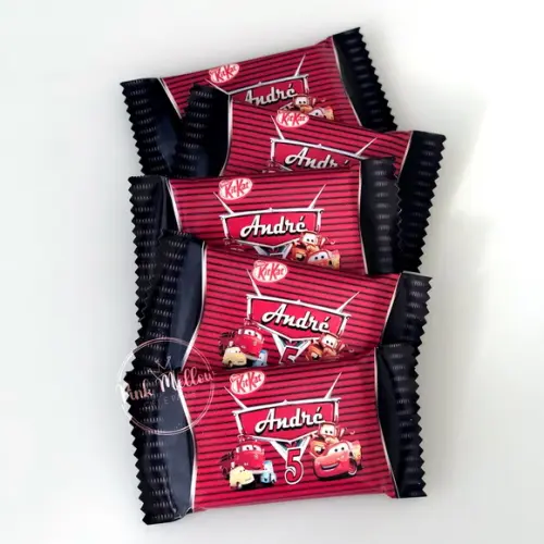 10 Kit Kat - Lembrancinha Carros Disney