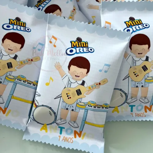 10 Mini Oreo Personalizado - Instrumentos Musicais