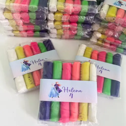 40 Massinha + Bolha de Sabão Personalizados