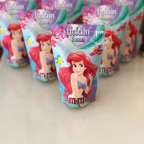 Lembrancinha a Pequena Sereia - M&ms Personalizado