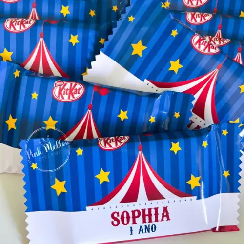 Lembrancinha Circo Menino - Kit Kat Personalizado