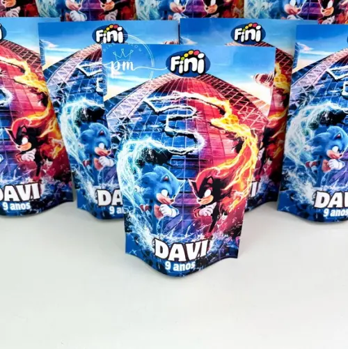 Lembrancinha Sonic - Fini Personalizado