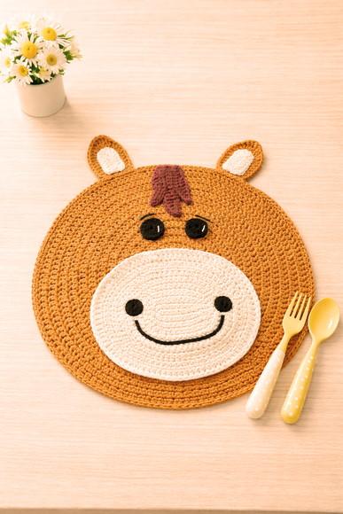Americano Sousplat Infantil Crochê Cavalinho