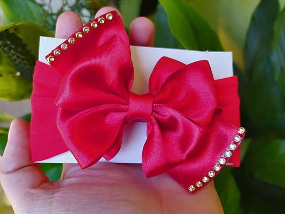 Faixa para Bebê Rn -laço com Strass