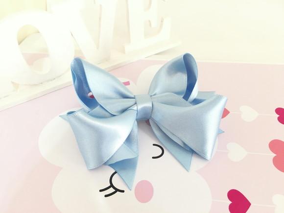 Laço Boutique Menina Cor Azul Bebê