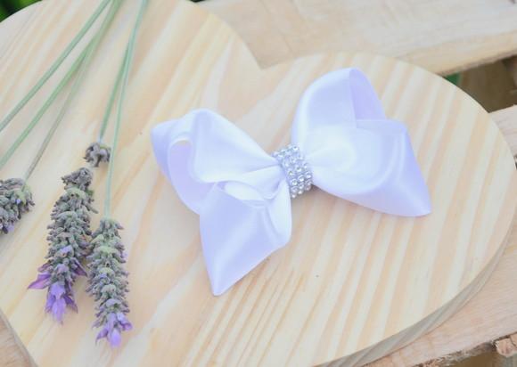 Laço c Strass Cor Branco
