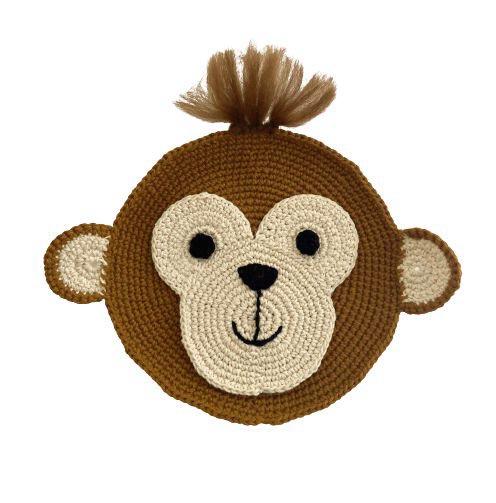 Enfeite Macaquinho de Parede Crochê - Decoração Quarto Infanti