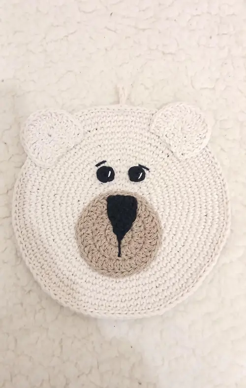 Enfeite Ursinho de Parede Crochê - Decoração Infantil Bebê