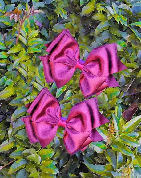 Kit 2 Laços de Menina Boutique Cor Marsala