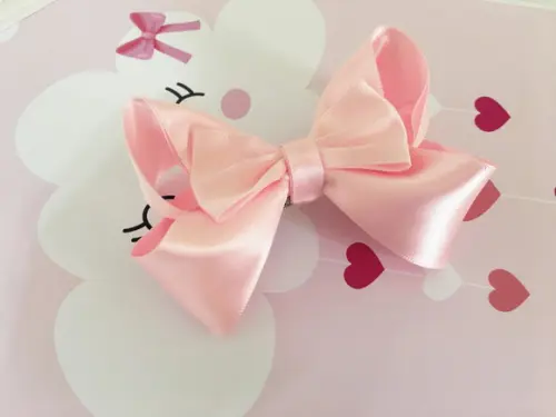 Kit 5 Laços Menina na Presilha Cor Rosa Bebê