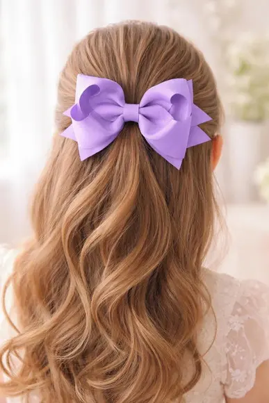 Laço Boutique Gorgurão Lilás - Laços de Cabelo