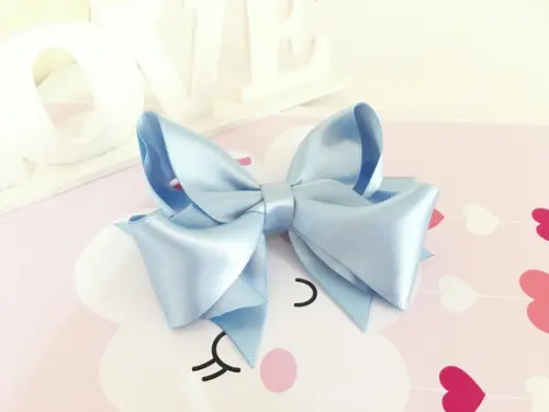 Laço Boutique Menina Cor Azul Bebê