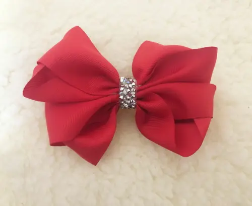 Laço c Cristais Cor Vermelho