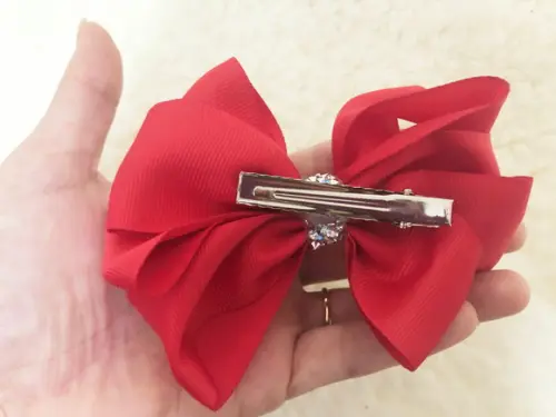 Laço c Cristais Cor Vermelho