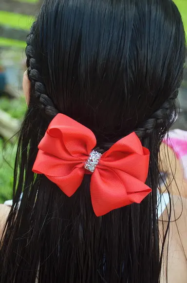 Laço c Cristais Cor Vermelho