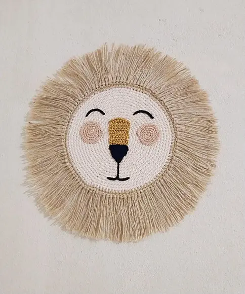 Leão Crochê de Pendurar - Quarto Infantil