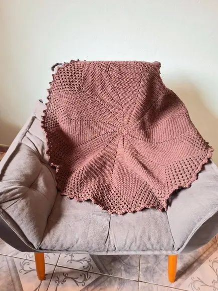 Tapete de Crochê Redondo / Tapete de Crochê 85cm