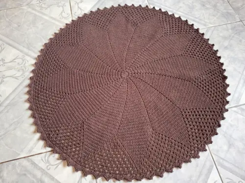 Toalha de Crochê Redonda / Toalha de Crochê 85cm