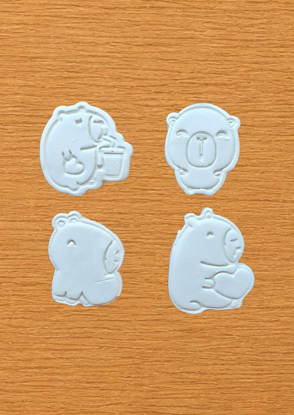 KIT PINTURA EM GESSO PERSONALIZADO  TEMA CAPIVARA (lembrancinha f