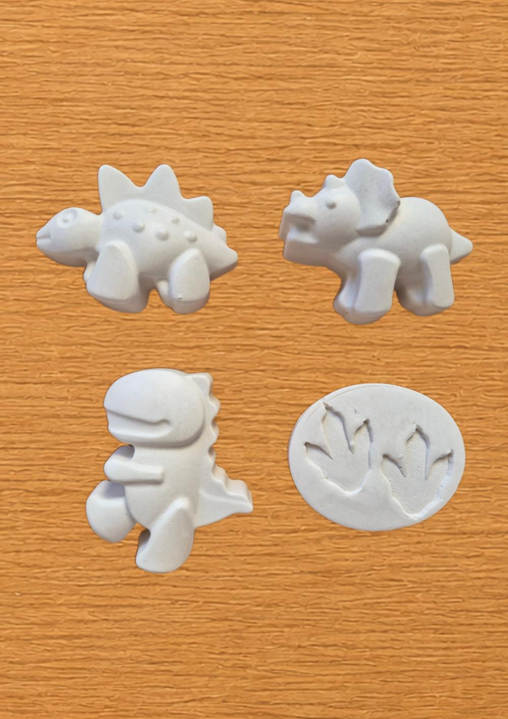 KIT PINTURA EM GESSO PERSONALIZADO DINOSSAURO lembrancinha festa 