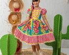 Vestido junino Caipira Infantil São Joao