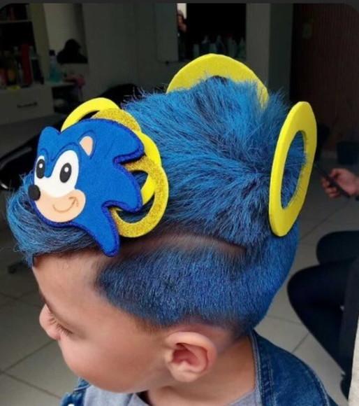 Cabelo Maluco Divertido Sonic